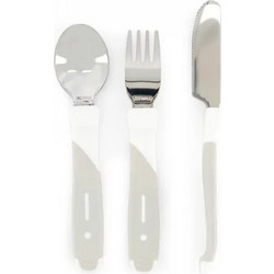 Twistshake Σετ Βρεφικά Μαχαιροπίρουνα από Ανοξείδωτο Ατσάλι 12m+ Λευκά Γκρι 3τμχ