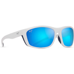 Maui Jim B869 05 Ανδρικά Γυαλιά Ηλίου Ορθογώνια Κοκάλινα Λευκά με Μπλε Polarized Φακό
