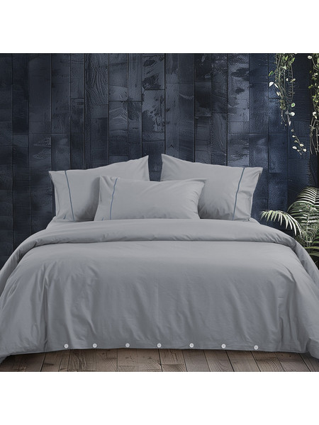 Παπλωματοθήκη Υπέρδιπλη (Σετ 240x220) Nautica By Nef-Nef Homeware Nau Wave Solid Silver