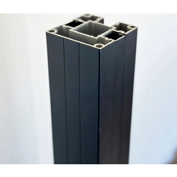 Κολώνα αλουμίνιο ματ ΜΑΥΡΟ- 7,5 x 7,5 x 140εκ