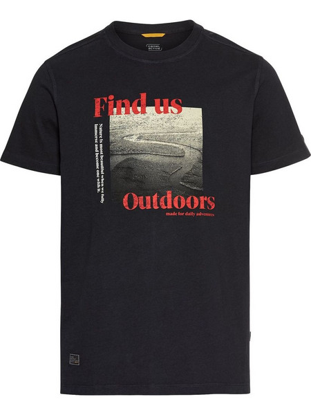 T-SHIRT CAMEL ACTIVE PRINT 409700-5T17 48 ΣΚΟΥΡΟ ΜΠΛΕ