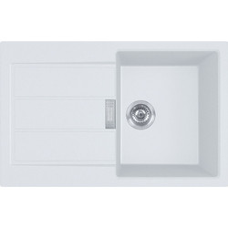 Franke Sirius 2S2D 621-116 Polar White Ένθετος Νεροχύτης Inox Αντιστρεφόμενος 78x50cm