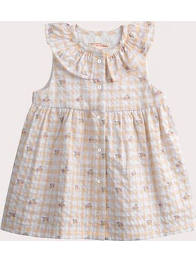 Βρεφικό Φόρεμα για Κορίτσια Floral Plaid ΛΕΥΚΟ