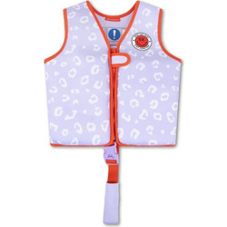 Swim Essentials Leopard Παιδικό Σωσίβιο Γιλέκο με Αφαιρούμενα Τουβλάκια για 3-6 Ετών Λιλά SWE-2023SE509