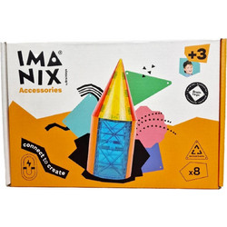 Imanix Μαγνητικό Παιχνίδι Κατασκευών με Καμπυλωτά Κομμάτια 8τμχ
