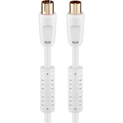 Goobay Καλώδιο Κεραίας Coax Male to Coax Female 1.5m White 67276