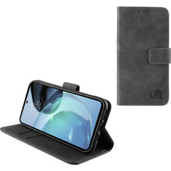 Lime Essential Wallet Θήκη Γκρι (Motorola Moto G72)