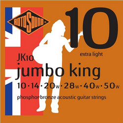 Rotosound JK10 Σετ 6 Χορδές Ακουστικής Κιθάρας Phosphor Bronze 10-50" Extra Light Tension