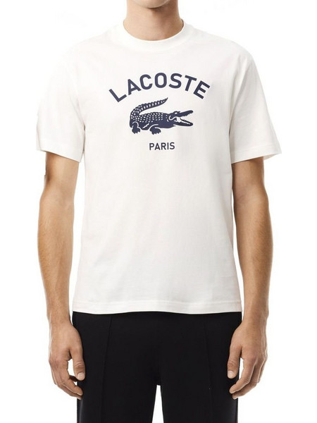 T-SHIRT LACOSTE SIGNATURE PRINT TH2733 70V ΛΕΥΚΟ