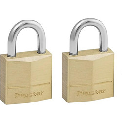 MasterLock ΣΕΤ 2 Λουκέτα Μπρούτζινα 30mm με Ίδιο Κλειδί