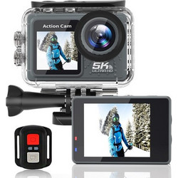 F300AAR-G Action Camera 24MP 5K Ultra HD 30m Waterproof Outdoor Sports Camera with Remote Control - Μαύρο