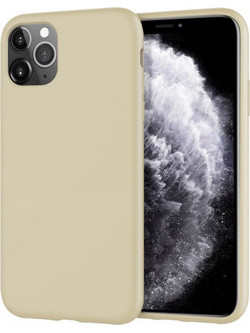 Θήκη Rubber Ενισχυμένης Σιλικόνης για iPhone 11 Pro Max Μπεζ