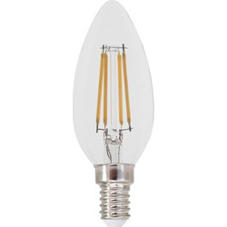 LED Λάμπα E14 Κεράκι Filament 4W Diolamp 360 500lm 6500K - FLAM4CW