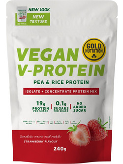 Gold Nutrition V-Protein Strawberry Φυτική Πρωτεΐνη 240gr