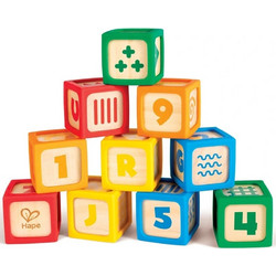 Hape Smart Start Ξύλινα Τουβλάκια Πρώτης Βρεφικής Ηλικίας 10τμχ 6+ Μηνών
