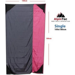 AlpinTec Favour Single Beach Blanket 100x180 cm - Αλεξίπτωτο Υλικό, Χρώμα: Anthracite/Pink