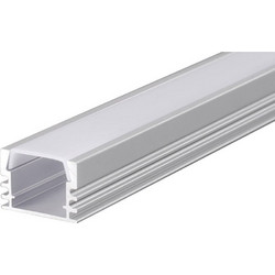 Προφίλ Αλουμινίου Χωνευτό Ταινίας Led STP202A 1,6x1,2cm 2m IP20 Silver Bot Lighting