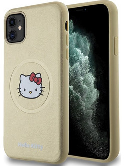 Hello Kitty Leather Kitty Head MagSafe case for iPhone 11 / Xr - gold