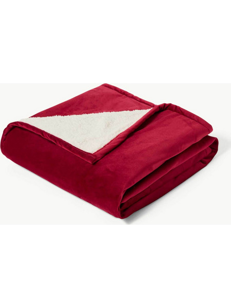 Coincasa κουβέρτα μονή sherpa 160 x 130 cm - 006803204 Κόκκινο