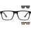 Emporio Armani EA4115 5853/1W Γυναικείος Σκελετός Γυαλιών Οράσεως με Clip-On Κοκάλινος Μαύρος