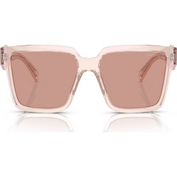 Prada PR24ZS 13I0/8M Γυναικεία Γυαλιά Ηλίου Τετράγωνα Κοκάλινα Ροζ με Ροζ Polarized Φακό