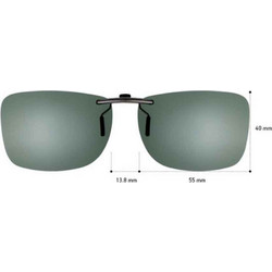 Sunglasses CLIP ON ΓΙΑ ΚΟΚΑΛΙΝΟ ΚΑΙ ΜΕΤΑΛΛΙΚΟ ΣΚΕΛΕΤΟ 12778/G15/55