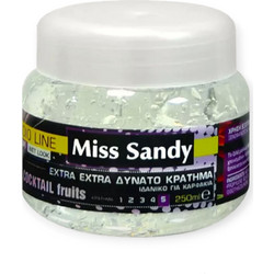 Miss Sandy Extra Extra Δυνατό Κράτημα Gel Μαλλιών Ανδρικό Πολύ Δυνατό Κράτημα 250ml