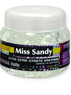 Miss Sandy Extra Extra Δυνατό Κράτημα Gel Μαλλιών Ανδρικό Πολύ Δυνατό Κράτημα 250ml