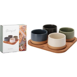 Σετ Σερβιρίσματος Excellent Houseware με 4 μπωλ και δίσκο - 5 τεμάχια - EH EXCELLENT HOUSEWARE