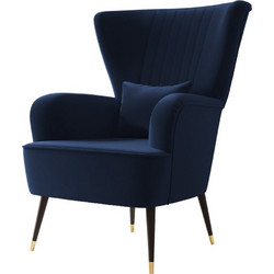 PoliHome Μπερζέρα Μπλε Manidi 162546189