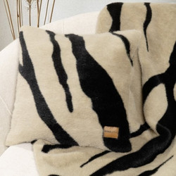 Διακοσμητική Μαξιλαροθήκη Sebra Beige Nima Home Μπεζ 45x45