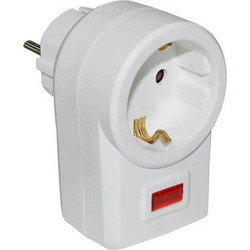 Adeleq 15-0980 | Μονόπριζο Ασφαλείας με αντικεραυνική προστασία, λευκό