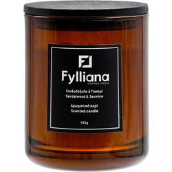 ΑΡΩΜΑΤΙΚΟ ΚΕΡΙ Fylliana FL6478 ΣΑΝΔΑΛΟΞΥΛΟ & ΓΙΑΣΕΜΙ ΣΕ ΓΥΑΛΙΝΟ ΒΑΖΑΚΙ 105gr ΚΑΙ ΣΥΣΚΕΥΑΣΙΑ ΔΩΡΟΥ ΚΑΦΕ ΧΡΩΜΑ 6.3x7.8εκ - FYLLIANA - 394-125-001