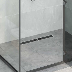 vidaXL Αποχέτευση Ντους με Γυάλινη Κάλυψη και 360 Σιφώνι Μαύρο 60 cm