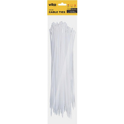 Δεματικά καλωδίων 4.8x350mm Λευκά 50 τεμάχια 7100390 VITO