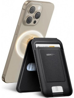 Ugreen Magnetic wallet with stand function for iPhone MagSafe LP836 leather black (45165) (UGR45165)