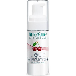Amoreane Cherries Liquid Vibrator Λιπαντικό Gel Νερού Κόλπου & Πρωκτού 30ml