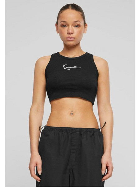 Karl Kani Small Signature Essential Crop Μπλούζα Αμάνικη Γυναικεία (KW-TP011-001-01CHN) Μαύρο