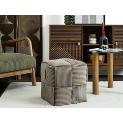 Σκαμπό Πουφ Scott Home Deco Factory με διαστάσεις 36x36x38cm - Taupe HD0540