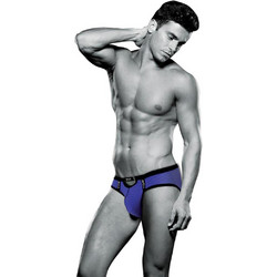 Μωβ Ανδρικό Σλιπάκι Με Λογότυπο & Άνοιγμα - Envy Menswear Bad Boy Brief Purple