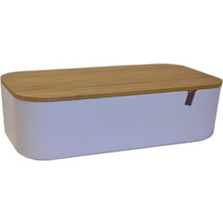 Μπιζουτιέρα pp με καπάκι bamboo 25X13X7 - Plastona