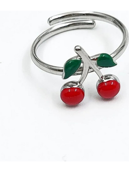 Cherry ring small silver