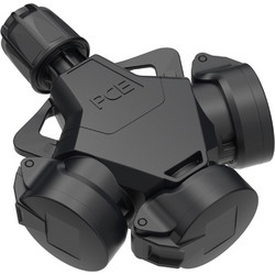ADAPTOR ΒΙΟΜΗΧΑΝΙΚΟ 3 ΘΕΣΕΩΝ ΚΑΟΥΤΣΟΥΚ ΜΕ ΚΑΠΑΚΙ IP54 ΜΑΥΡΟ 253822-ss PCE (ΣΕΤ ΜΕ 2)