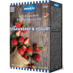 SMOOKIES ΜΠΙΣΚΟΤΑ ΣΚΥΛΟΥ STRAWBERRY & YOGURT 200GR