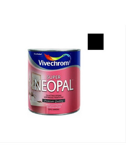 Vivechrom Super Neopal Πλαστικό Χρώμα Εσωτερικού Χώρου Μαύρο 24 0.75lt