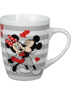 Κούπα Πορσελάνη Οβάλ Minnie Mickey Γκρι Ρίγες 350ml