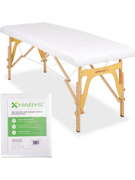 Habys Σεντόνι Πετσετέ για Πτυσσόμενα Κρεβάτια 60cm x 165cm Λευκό