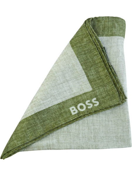 Mαντήλι Boss πράσινο από Μετάξι και Βισκόζη 33 εκ