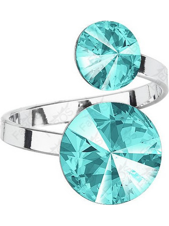 Δαχτυλίδι με Κρύσταλλα Swarovski και Επίστρωση Ροδίου (F1131)