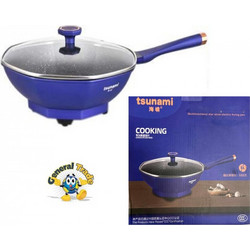 Ηλεκτρικό Wok 1360W με Χωρητικότητα 6lt Μπλε General Trade